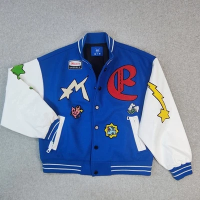 Jersey Maison Emerald Stadium Para Hombre S Pequeño Azul Gran Tamaño Lana Varsity Street Foto 1 de 4