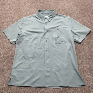 Gillz Shirt Mens Large Blue Short Sleeve Fishing Outdoor Performance Pocket - Picture 1 of 10