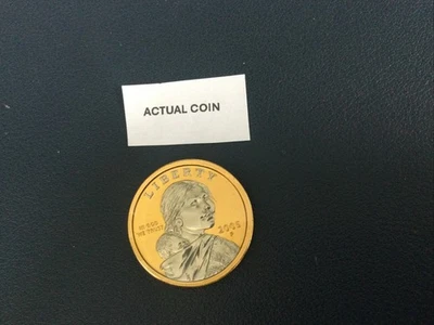 2005 P Sacagawea Platinum & Gold Highlighted $1 Coin - Image 1 of 4