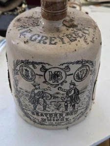 Vintage Advertising The Greybeard Whiskey Jug Scotch Whiskey Stoneware Crock - Picture 1 of 1