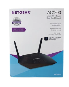 Netgear AC1200 1000Mbps 4 Ports 300Mbps Dual Band Gigabit Smart Router (R6230) - Bild 1 von 7
