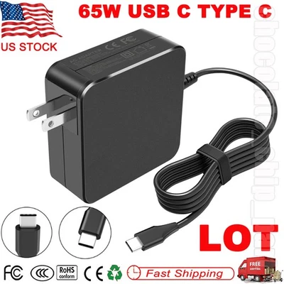 LOTE AC Adaptador USB C Cargador para HP/Lenovo/Acer/Asus/Samsung Chromebook Laptop Foto 1 de 4