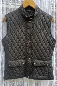 Chaleco Belstaff para mujer talla 46 (US 10-12) negro diamante acolchado bolsillo a presión  - Imagen 1 de 11