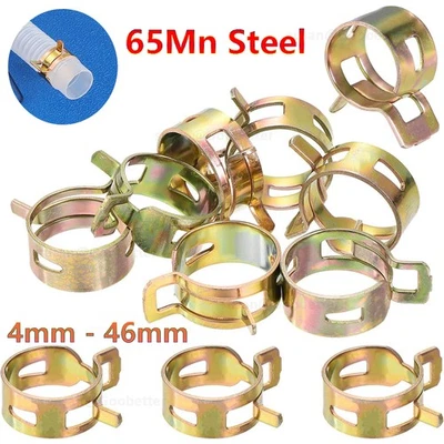 Spring Hose Clips Clamps Fuel Air Gas Water Pipe Tube Self Clamping 4mm - 46mm - Image 1 of 4