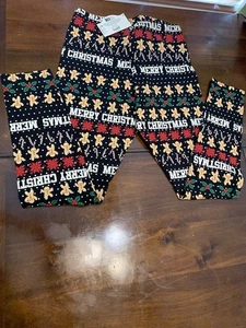 Holiday Time Girls Christmas Legging-Gingerbread, Holly Leaves, Candy Cane - NWT - Picture 1 of 3