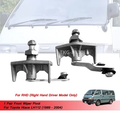 1 Pair Wiper Pivot For RHD Toyota Hiace LH112 1989 1990 1991 1992 - 2004 - Image 1 of 4
