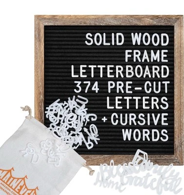 Felt Letter Board with Precut Letters Number Set 10x10 Inch, First Day School... - Image 1 of 4