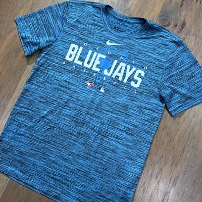 Toronto Blue Jays Shirt Mens M Blue The Nike Tee Dri Fit Warm Up On Field Team - Image 1 of 4