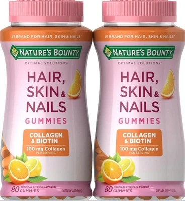 *2026-6-1* Nature's Bounty Biotin And Collagen, Citrus-flavored Gummies, 80 Ct - Image 1 of 4