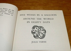 Five Weeks in a Balloon/Around the World in Eighty Days by Jules Verne HC Book - Picture 1 of 7