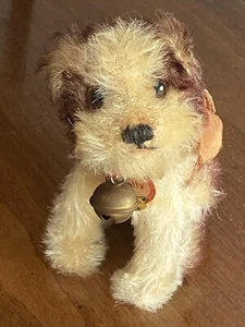Antiker Steiff Mini sitzender Mohair Hund Molly 4 Zoll Jtd Kopf lang f Knopf Vorkrieg! - Bild 1 von 15