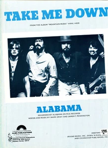 Noten von 1982 ~ TAKE ME DOWN ~ Alabama ~ NEU Vintage! - Bild 1 von 1
