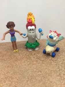 Polly Pocket doll, Ren on rocket, moving goofy dancer McDonalds and Hardees toys - Picture 1 of 12