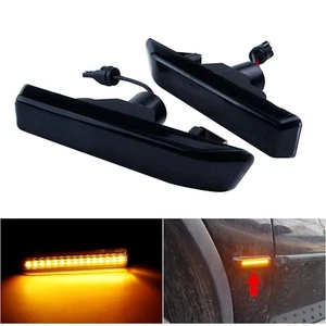 2x Black Lens Amber LED Turn Signal Side Marker Lights Lamp For BMW E53 X5 E36 - Picture 1 of 23