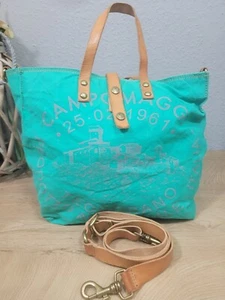 Campomaggi Teodorano Tasche Crossbody Shopper mit  Gurt Umhängetasche aquagrün - Bild 1 von 9