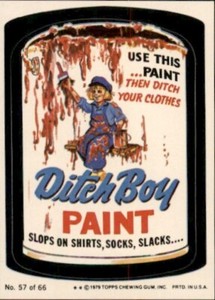 1979 Topps Wacky Packages Series 1 Sticker Ditch Boy Paint #16