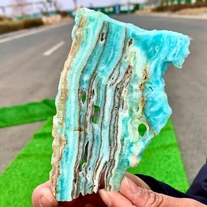 146G Natürliches Hochwertiges Himmelblau Hemimorphit Platte Kristall Mineral aus Yunnan - Bild 1 von 24