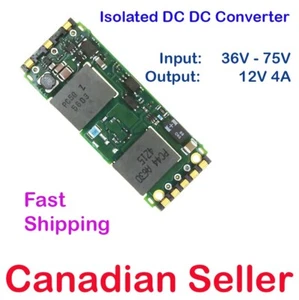 DC/DC 4A 66W Converter In 36-75V - Out 12V Power Module ALO04B48N-S Artesyn EP - Picture 1 of 1