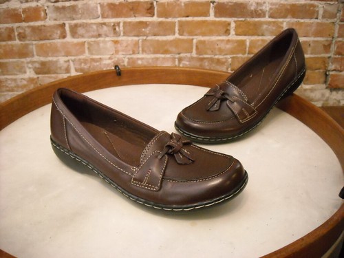 Mocassino comfort Clarks in pelle bordeaux 8N nuovo
