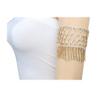 New Women Gold Metal Tassel Fringes Upper Arm Bracelet Elastic Band Silver Bling