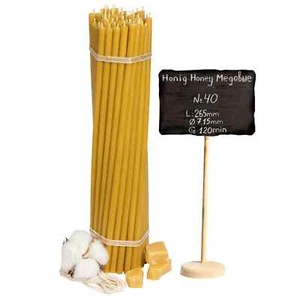 200 pieces Diveevo Church beeswax candles №40 ritual candles honey 10.4 in,Ø-0.3 - Picture 1 of 2