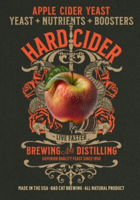 Hard Apple Cider Beer Brewing Yeast - Nutrients - Boosters - Kit - USA - Image 1 of 4