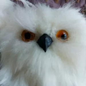 6 Pc Owl Christmas Tree Ornaments Feathers Fur Blown Glass Woodland Rustic Decor - Picture 1 of 12