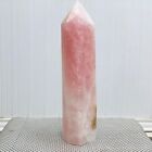 2620G Natural pink crystal square column quartz crystal rod point healing