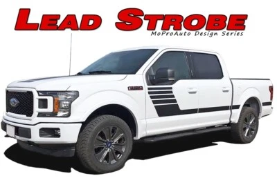 2015-2018 2019 2020 Ford F-150 Stripes Decals LEAD FOOT SE Door Vinyl Graphics Foto 1 de 4