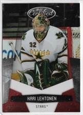 2010-11 Panini Certified Kari Lehtonen Platinum Red #'d 075/999 Dallas Stars