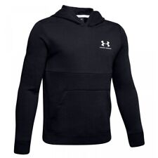 New Under Armour Childrens Black Hooded Fleece Sports Sweatshirt  Age 11-12 Year