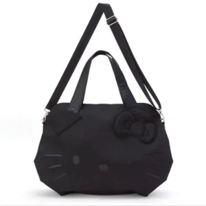 HELLO KITTY Large Capacity Tote Travel Bag Black NEW - Picture 1 of 11
