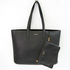 Tiffany With Pouch Women's Leather Tote Bag Black Bf552564