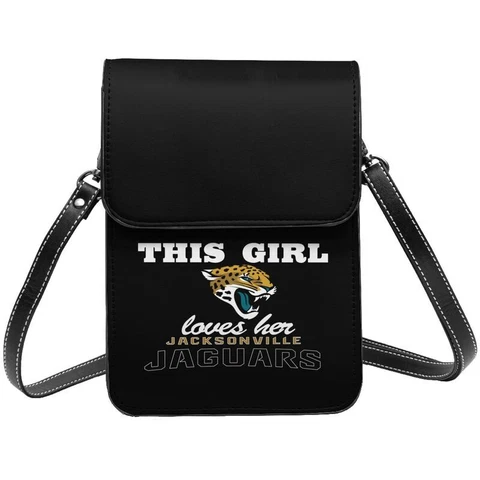 This Girl Loves Her Jacksonville Jaguars Cell Phone Purse Single Shoulder Bag Cover