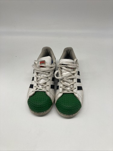 Adidas Youth Lego x Superstar J 'Bianco Verde' H03957 Sneakers in pelle taglia 4