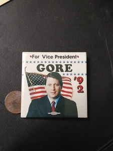 1992 AL GORE For VICE PRESIENT Bill Clinton campaign pin button political Nice! - Picture 1 of 4