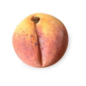 Hand Painted Marble Peach Fruit Sculpture Decor - Picture 1 of 1