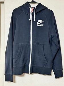 Sudadera con capucha Nike con cremallera negra para hombre talla XL atletismo deletreada - Imagen 1 de 4