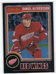 RARE 2014-15 OPC DANIEL ALFREDSSON Black Refractor 36/100 Detroit Red Wings # 4
