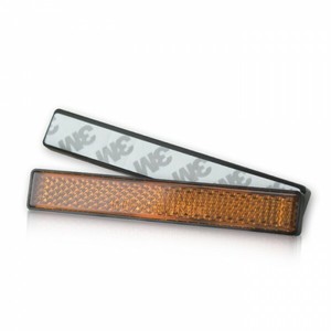 Mini universal Reflektor Katzenauge Seitenstrahler orange Motorrad KFZ 