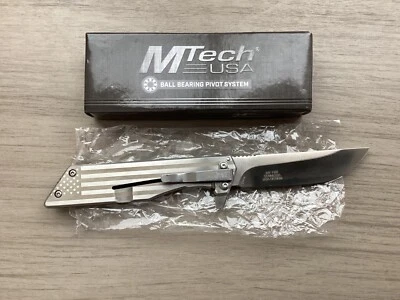 MTech EE. UU. BANDERA AMERICANA ABIERTA ASISTIDA POR RESORTE. ¡Nuevo nunca usado ni transportado! Foto 1 de 3