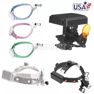 Dental 5/10W LED Headband Headlight Lamp/3.5X Binocular Loupe Headband Magnifier - Picture 1 of 82