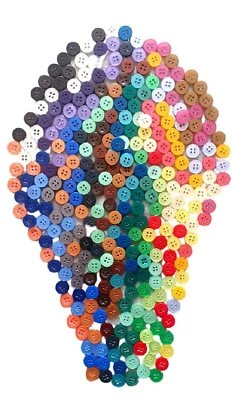 Multicolored Shirt Buttons/Kaj Buttons, 4 Holes Pack of (50) - Image 1 of 4