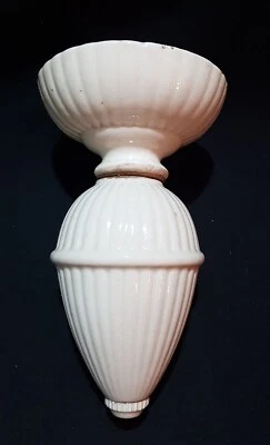 ANCIENNE POULIE CONTREPOIDS  PORCELAINE  ABAT JOUR / LAMPE MONTE BAISSE  - Photo 1/4