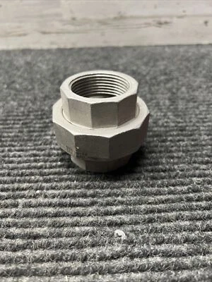 1-1/4" 150 Stainless Steel 304 Hex Union Threaded (NPT) Pipe Fitting FxF NEW - Image 1 of 4