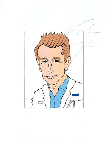 NOAH WYLE Pirates Of Silicon Valley, ER Signed Auto 8.5x11 Cartoon Autograph Cover
