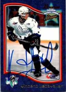 Vincent Lecavalier autographed hockey card 1997 Bowman Topps #69 CHL Rookie
