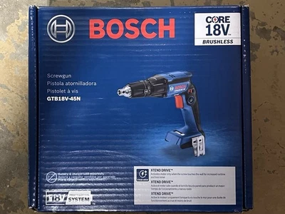 BRAND NEW Bosch GTB18V-45 18V Brushless 1/4 Hex Screwgun Model #GTB18V-45N - Image 1 of 4