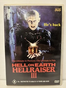 Hellraiser III Hell On Earth DVD Movie 1990 Clive Barker Hell Raiser 3 R4 PAL - Picture 1 of 7