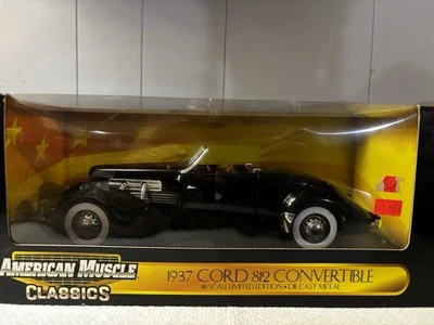 Nib American Muscle 1937 Cord 812 Black Convertible 32882 - Image 1 of 4